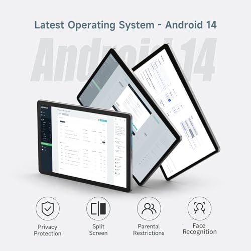 Gray 10.1 inch Android 14 Tablet 64GB+10GB Octa-Core WiFi G116432