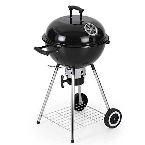 Black Porcelain-Enameled Charcoal Grill F175978