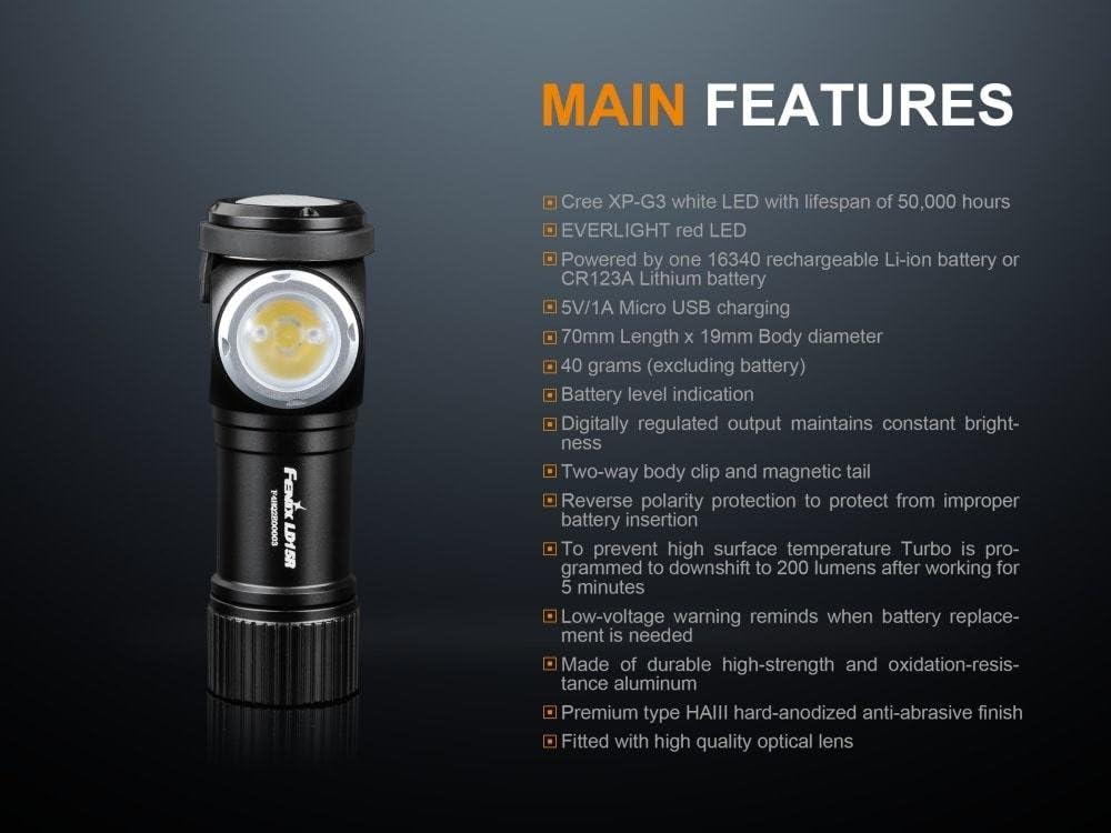500 Lumen USB rechargeable right angled Flashlight Pack of 2 I978651