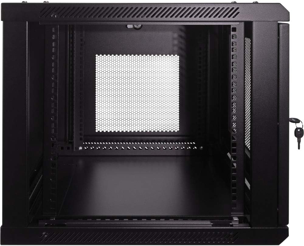 9U 19-Inch Server Network Rack with Locking Door Black A416304