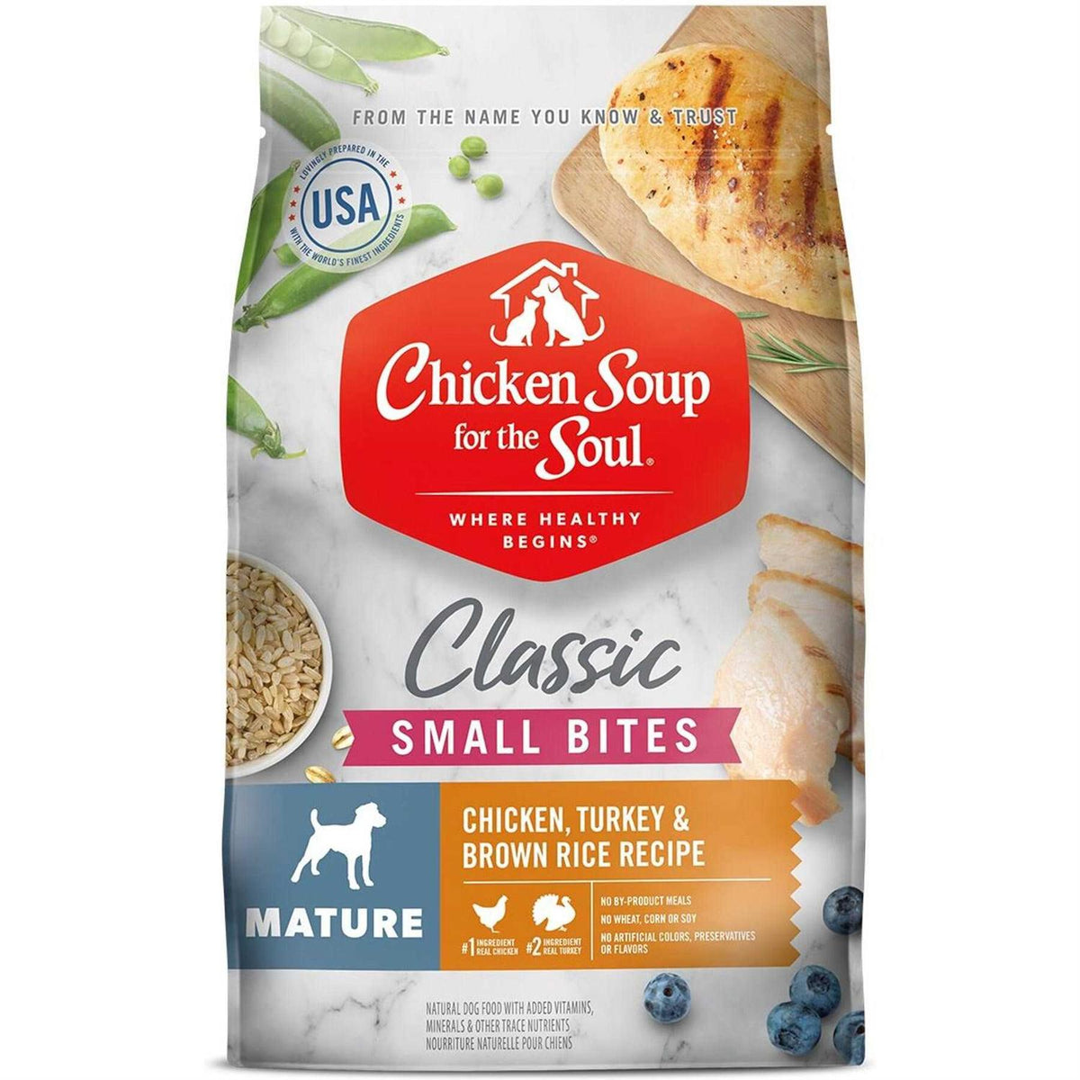 Chicken Turkey & Brown Rice Recipe Small Bites Dry Dog Food W774