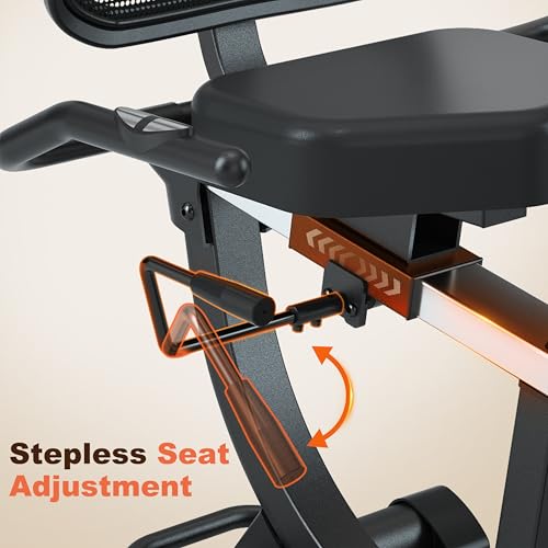 Magnetic Recumbent Exercise Bike with LCD Monitor and Large Seat Cushion T9878