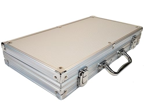 500 Striped Dice Claytec Poker Chip Set with Aluminum Case B188881