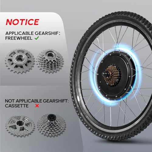 48V 1200W 26" Electric Bike Hub Motor Kit L62185