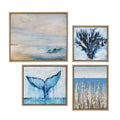 Blue Framed Canvas 4pc Set T289