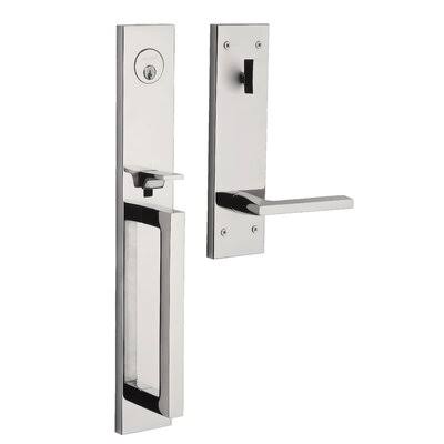Polished Brass Left Handed Keyed Entry Handleset O1748