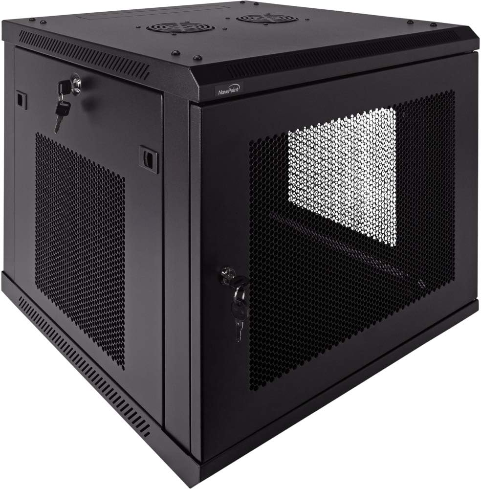 9U 19-Inch Server Network Rack with Locking Door Black A416304