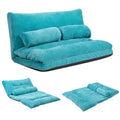 Beige Foldable Floor Sofa with 2 Pillows J980449