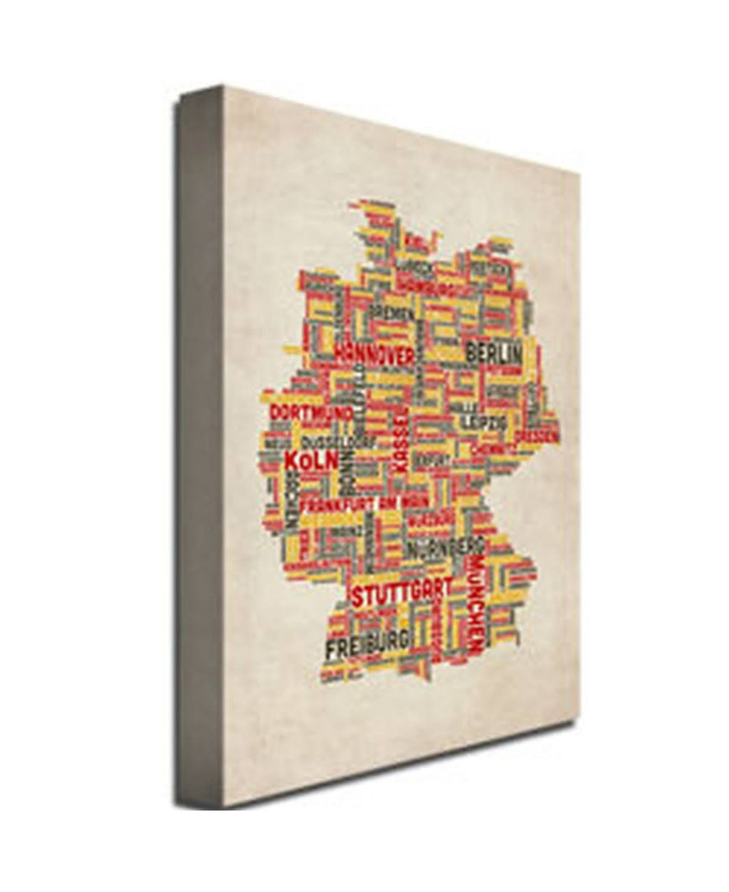 Germany Cities Text Map Canvas Art V456574