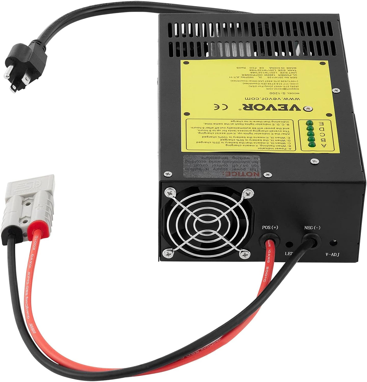 110 Volt AC to 12 Volt DC 1100W Power Converter Charger 60 Amp E809