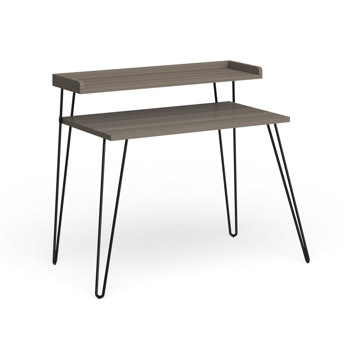 Sonoma Oak Gunmetal Grey Desk with Riser S16440