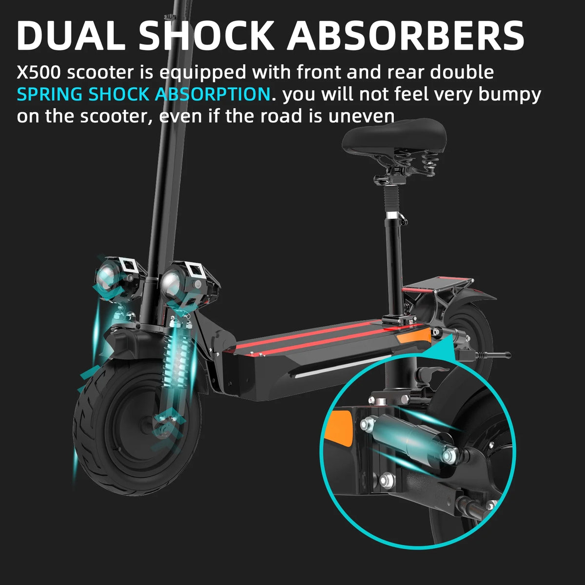 2000W Dual Motor Foldable Electric Scooter J403701