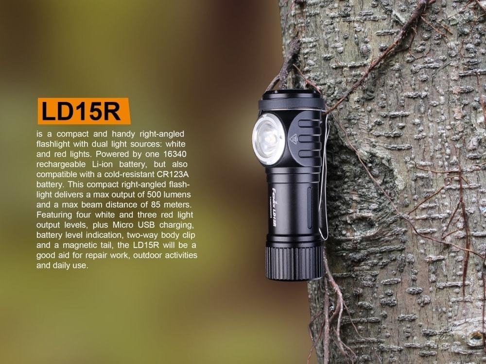 500 Lumen USB rechargeable right angled Flashlight Pack of 2 I978651