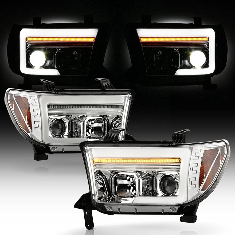 Chrome LED Projector Headlights J91100