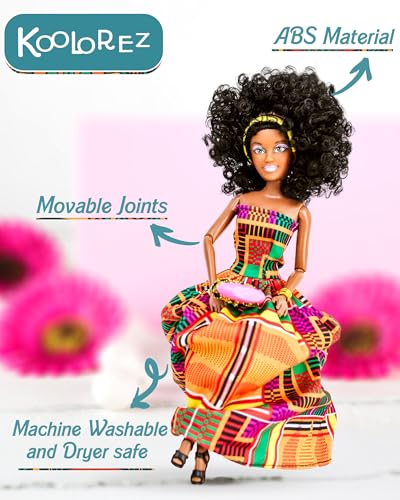 Black Vinyl Doll Set with Movable Joints B57730