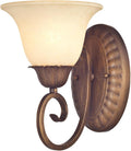 Ebony Gold Wall Fixture with Burnt Scavo Glass I578867