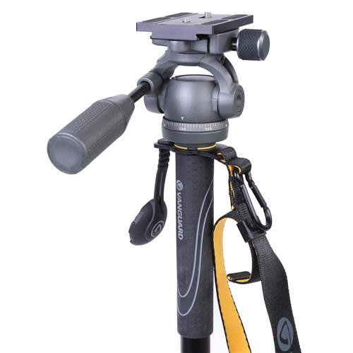 Aluminum Monopod with 2-Way Pan Head, 8.8 lbs Capacity, 64 inch Height, Black/Gray C814307