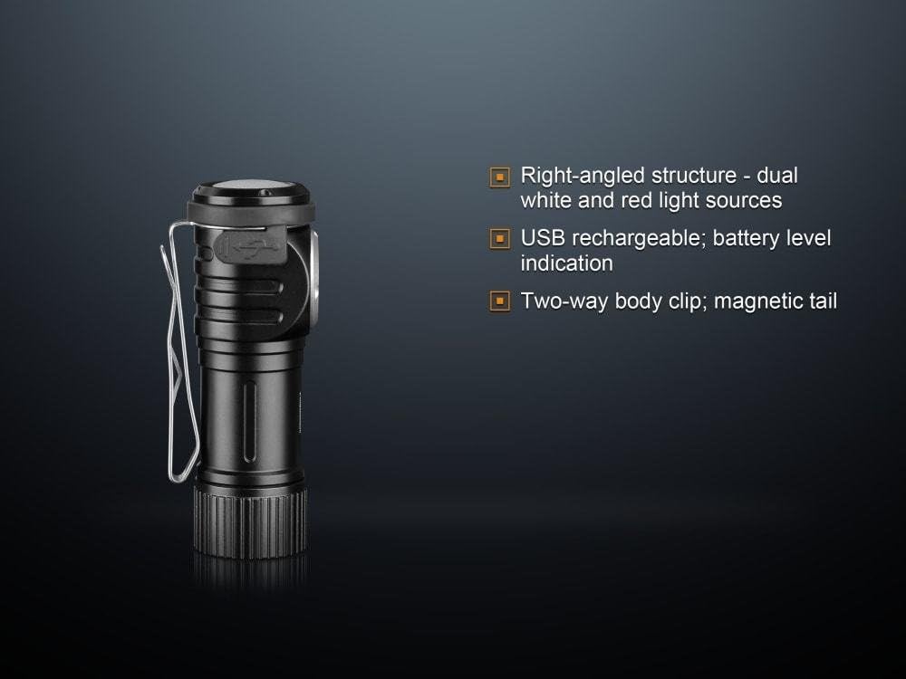 500 Lumen USB rechargeable right angled Flashlight Pack of 2 I978651