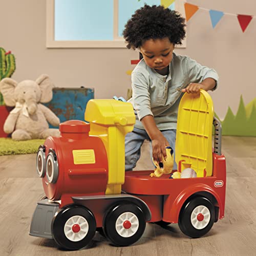 Cozy Train Ride-On with Storage and Working Bell F115