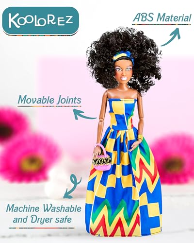 Black Vinyl Doll Set with Movable Joints B57730
