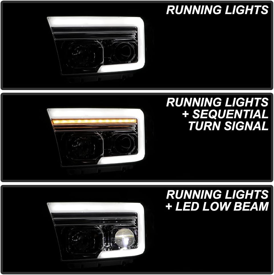 Chrome LED Projector Headlights J91100