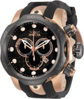 Black Polyurethane Chronograph Watch I43572
