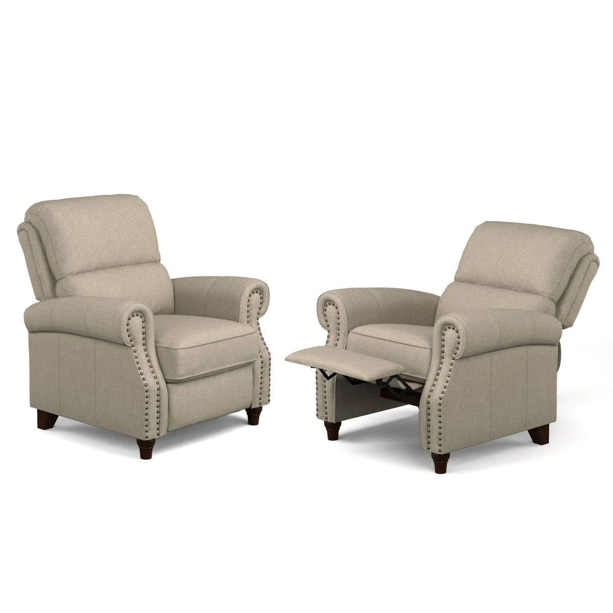 Fabric Push-Back Recliners 2 Pk. Barley Tan Q70757