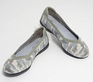 Washable Knit Slip-Ons Size 11 Wide Green Camo B27272