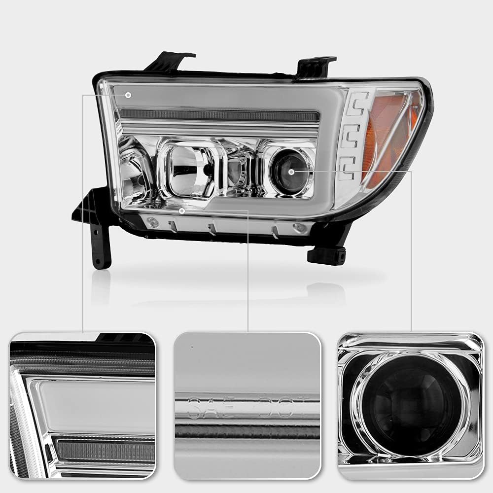 Chrome LED Projector Headlights J91100