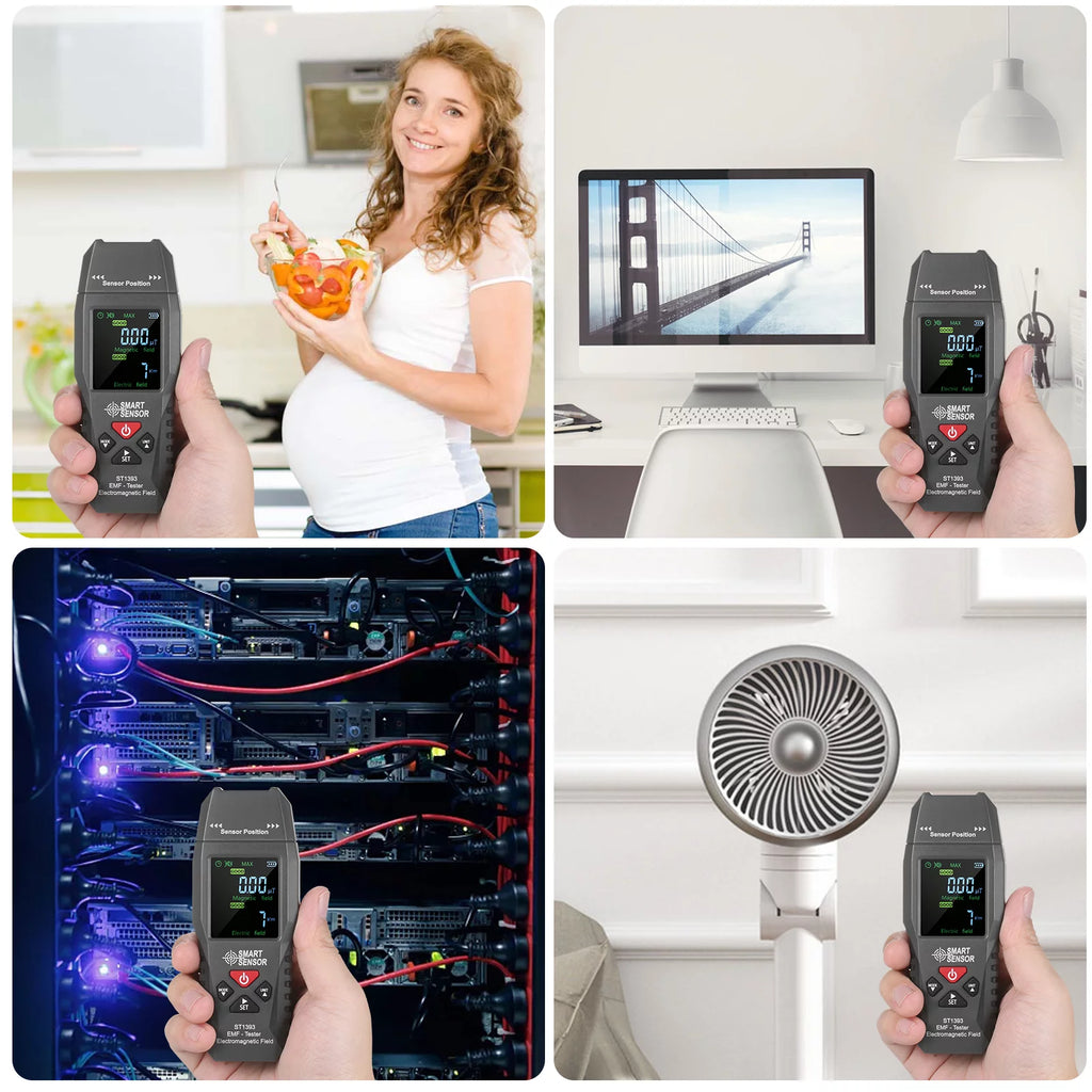 EMF Meter Handheld Digital LCD Electromagnetic Field Radiation Tester M486662