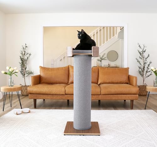 Giant Scratching Tower with Perch, 44.5" Height with Replaceable Sisal and Removable Bed J9116