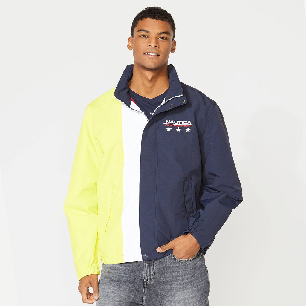 Men's Colorblock Jacket Navy W3337