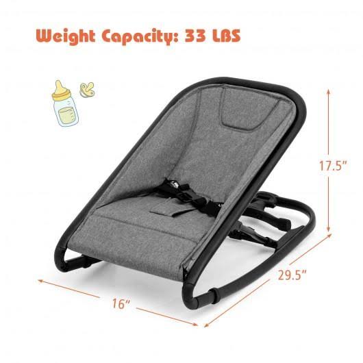 Gray Adjustable Baby Bouncer and Rocker K445