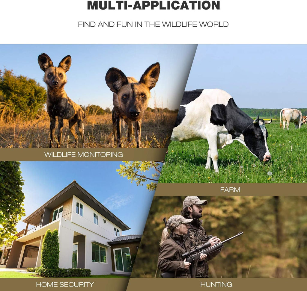 4K 30MP Trail Camera with Night Vision 120° Wide Angle IP66 Waterproof P61563