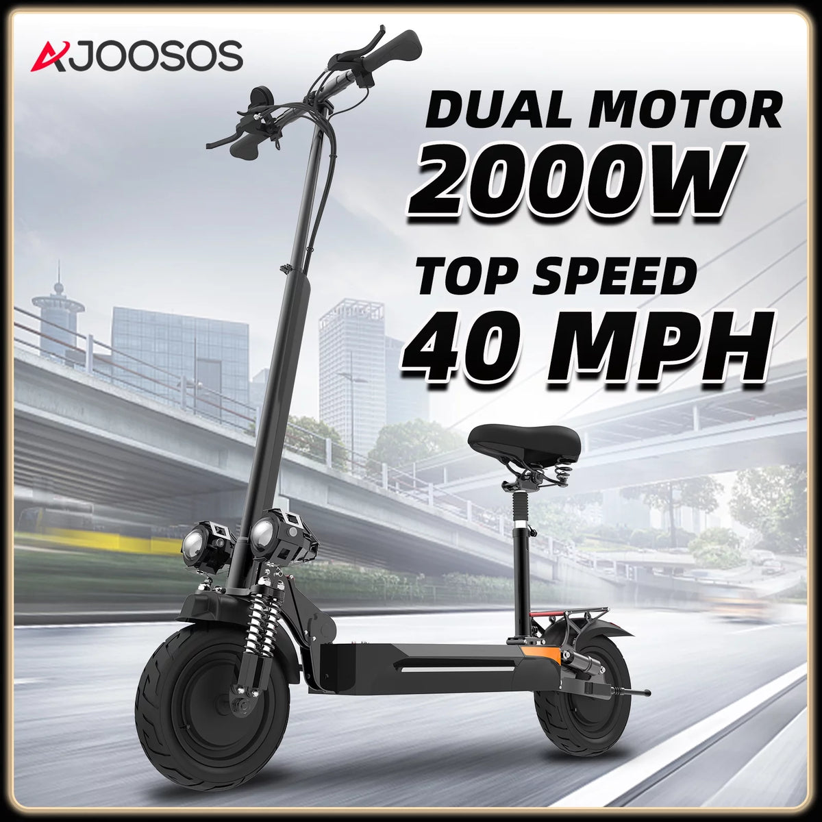 2000W Dual Motor Foldable Electric Scooter J403701