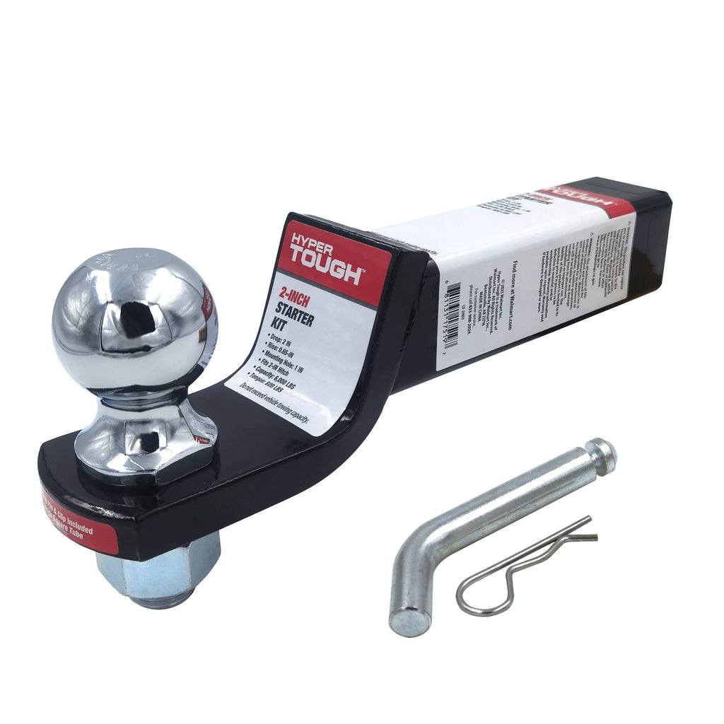 2 inch Drop Trailer Hitch Starter Kit with 5/8 inch Pin, Class III, Black, 2 inch Ball N26970