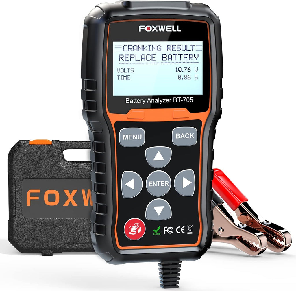 12V 24V Car Battery Tester 100-2000 CCA Diagnostic Tool Q860548
