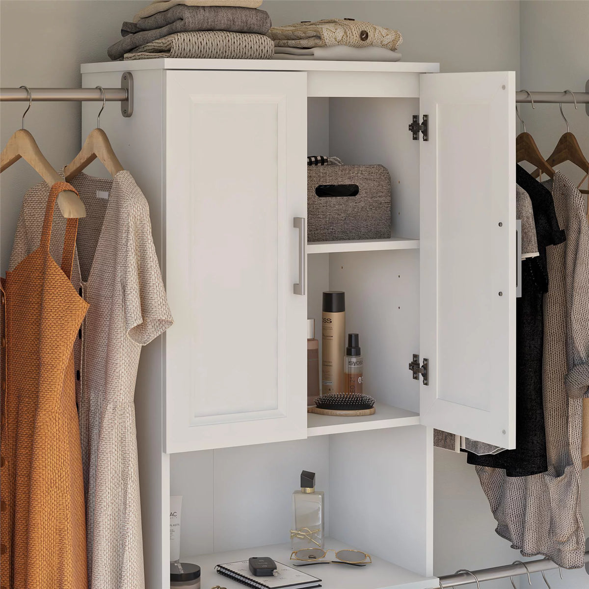 3 Drawer White Closet Storage U924405