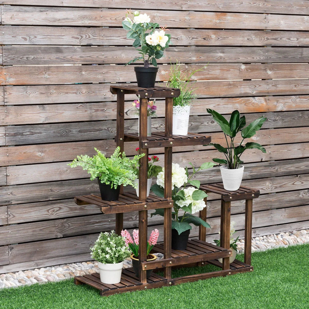 Wooden Plant Stand 6 Shelf T1146
