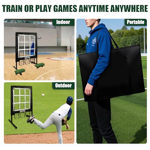 9 Hole Pitching Net with Strike Zone B816591