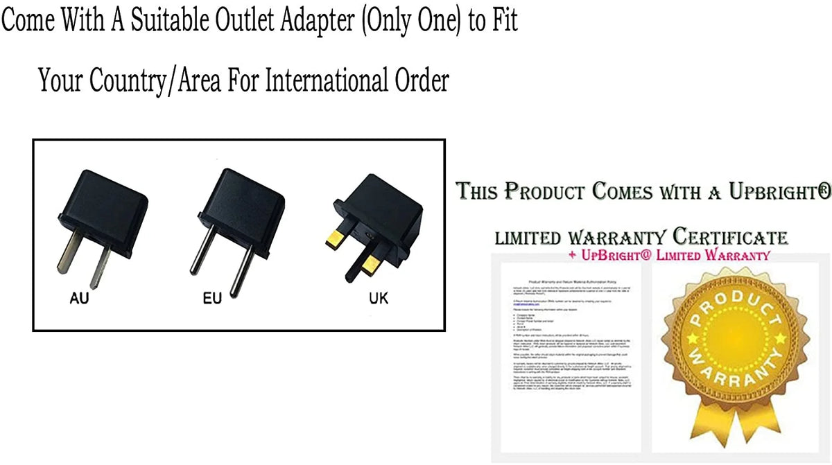 Stationary Bicycle Power Supply Cord Cable Charger J800240