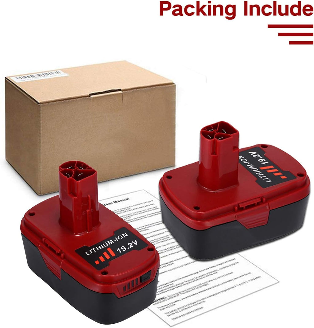 2 Packs 6.0Ah 19.2V Lithium-ion Battery F618282