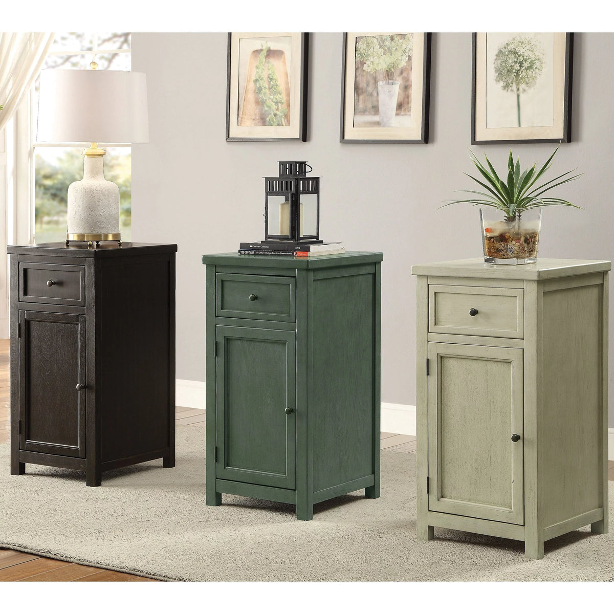 18-inch Solid Wood 1-Drawer Side Table N545581