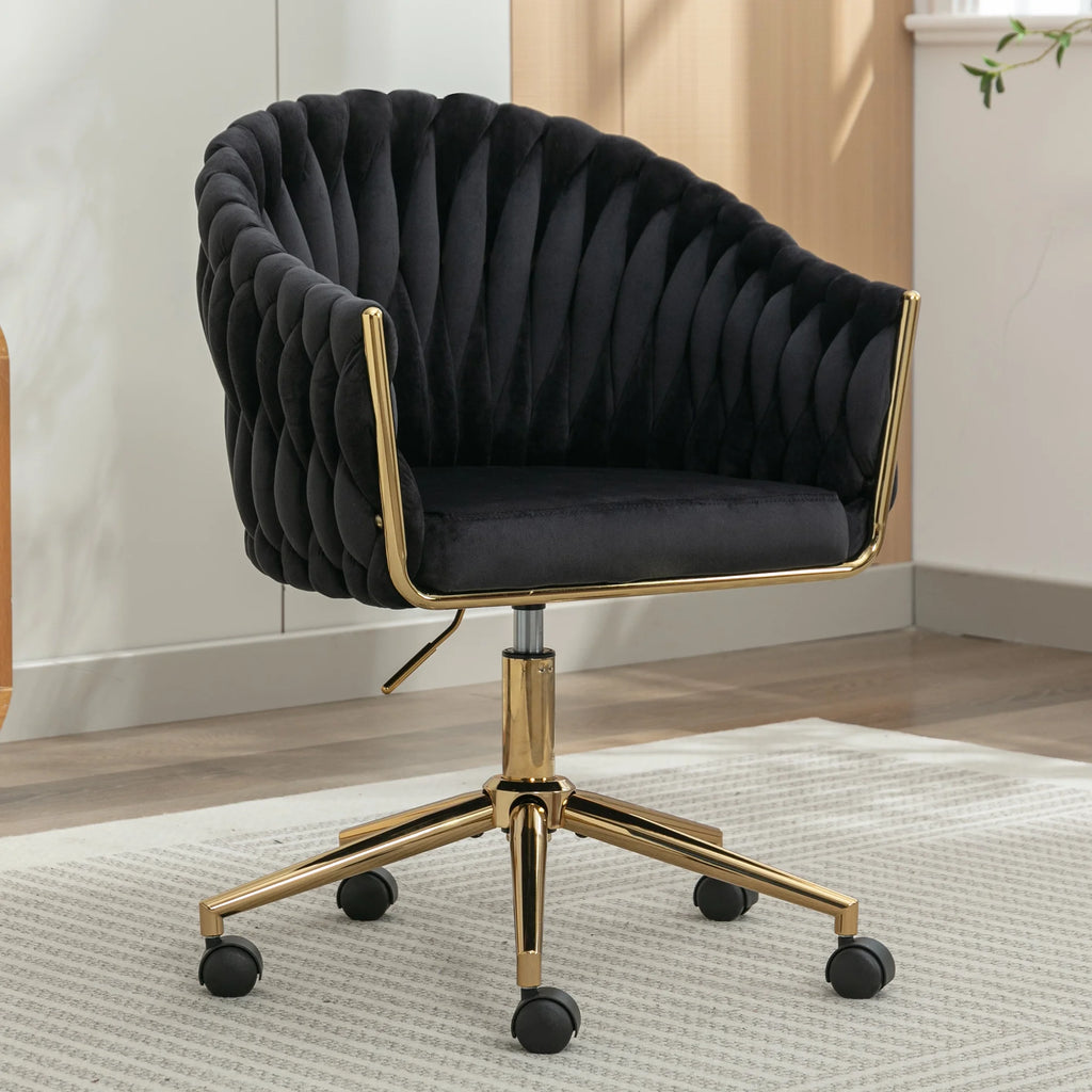 Black Adjustable Velvet Leisure Chair J9445