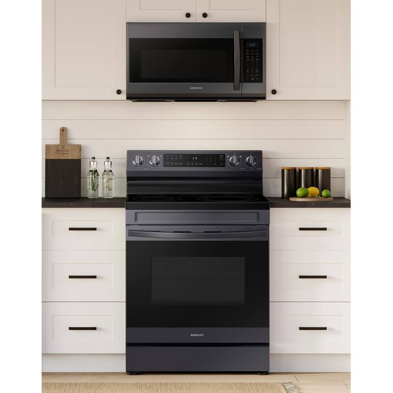 6.3 cu. ft. Wi-Fi Convection Electric Range with AirFry in Black Stainless Steel B58271