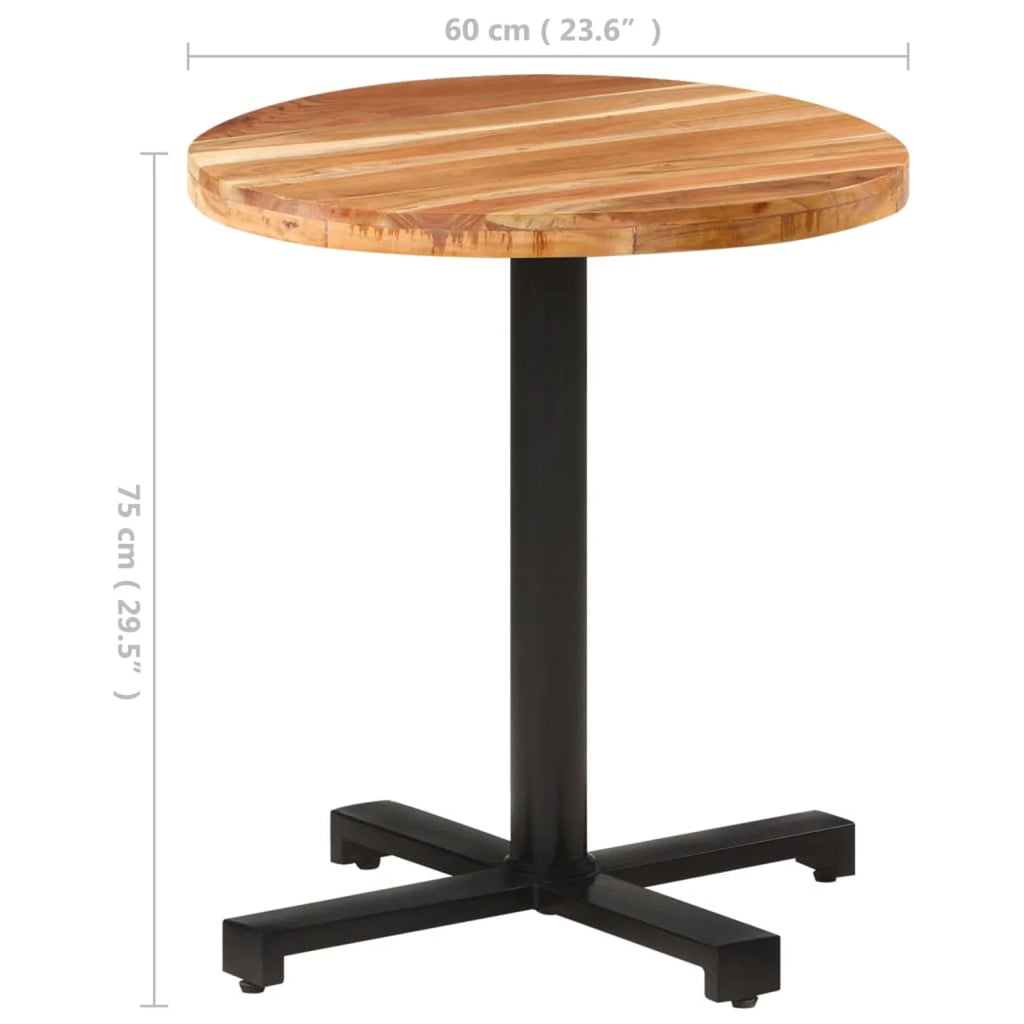 Round Solid Acacia Wood Bistro Table W283