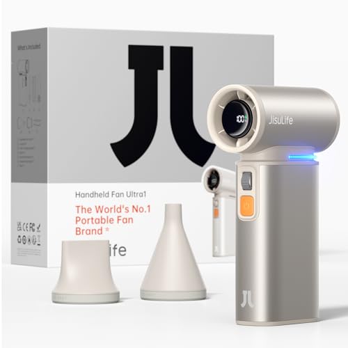 Portable Handheld Turbo Fan 100 Speeds 9000mAh Grey U2236