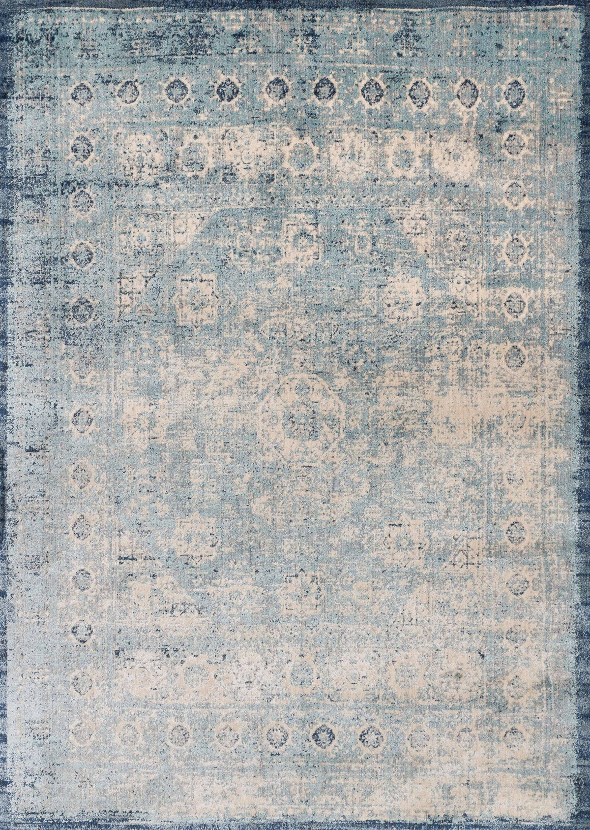 Lt. Blue Ivory Rug 6'7 x 9'2 D36836