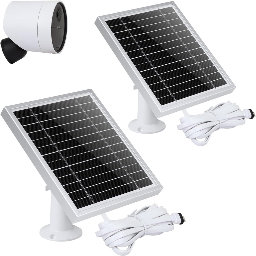 2PACK Silver Solar Panel for Outdoor Security Camera O40821