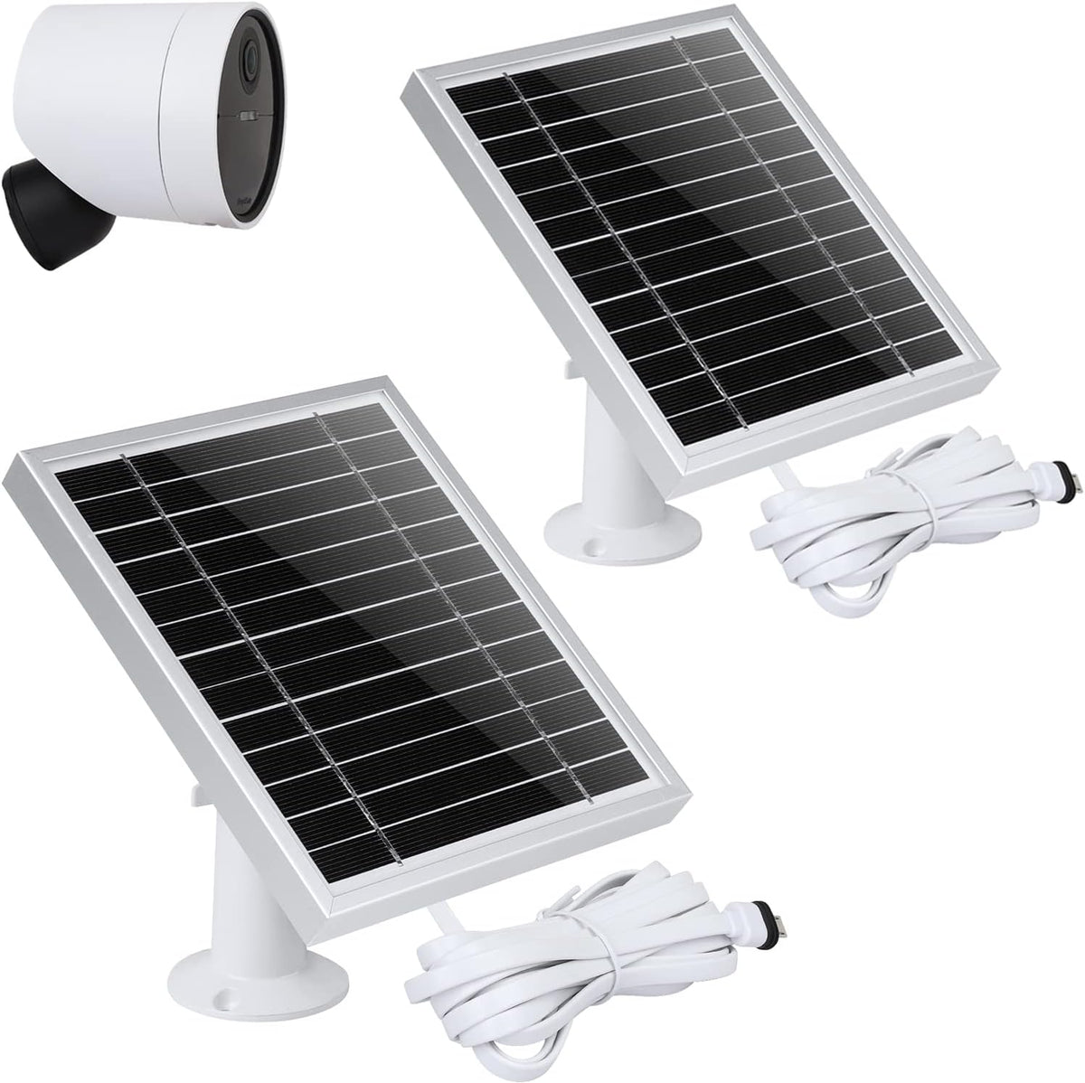 2PACK Silver Solar Panel for Outdoor Security Camera O40821
